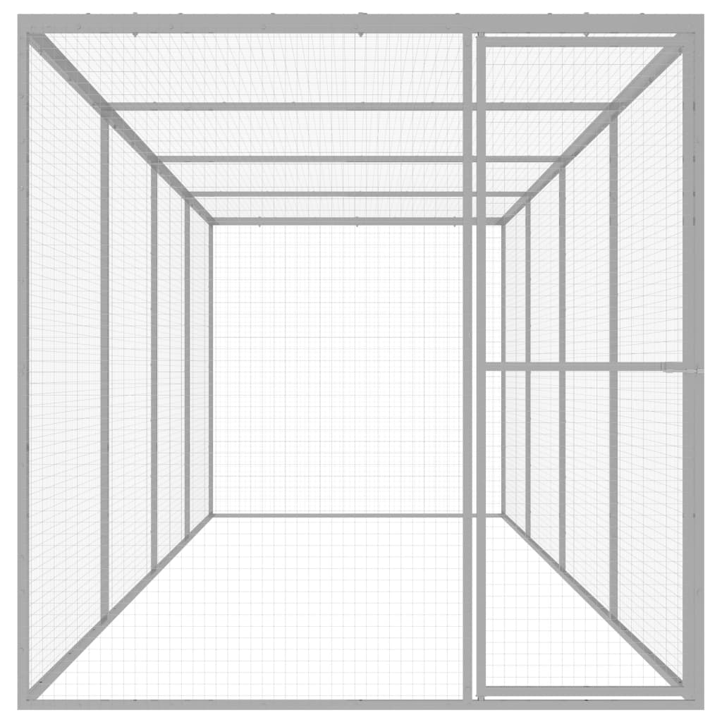 Kattenkooi 3x1,5x1,5 m gegalvaniseerd staal