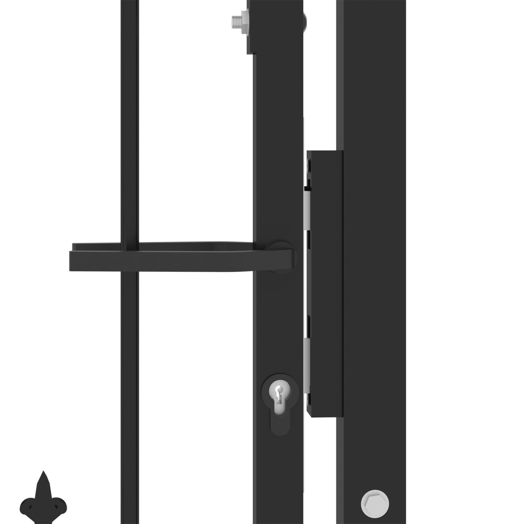 Poort met speerpunten 100x200 cm staal