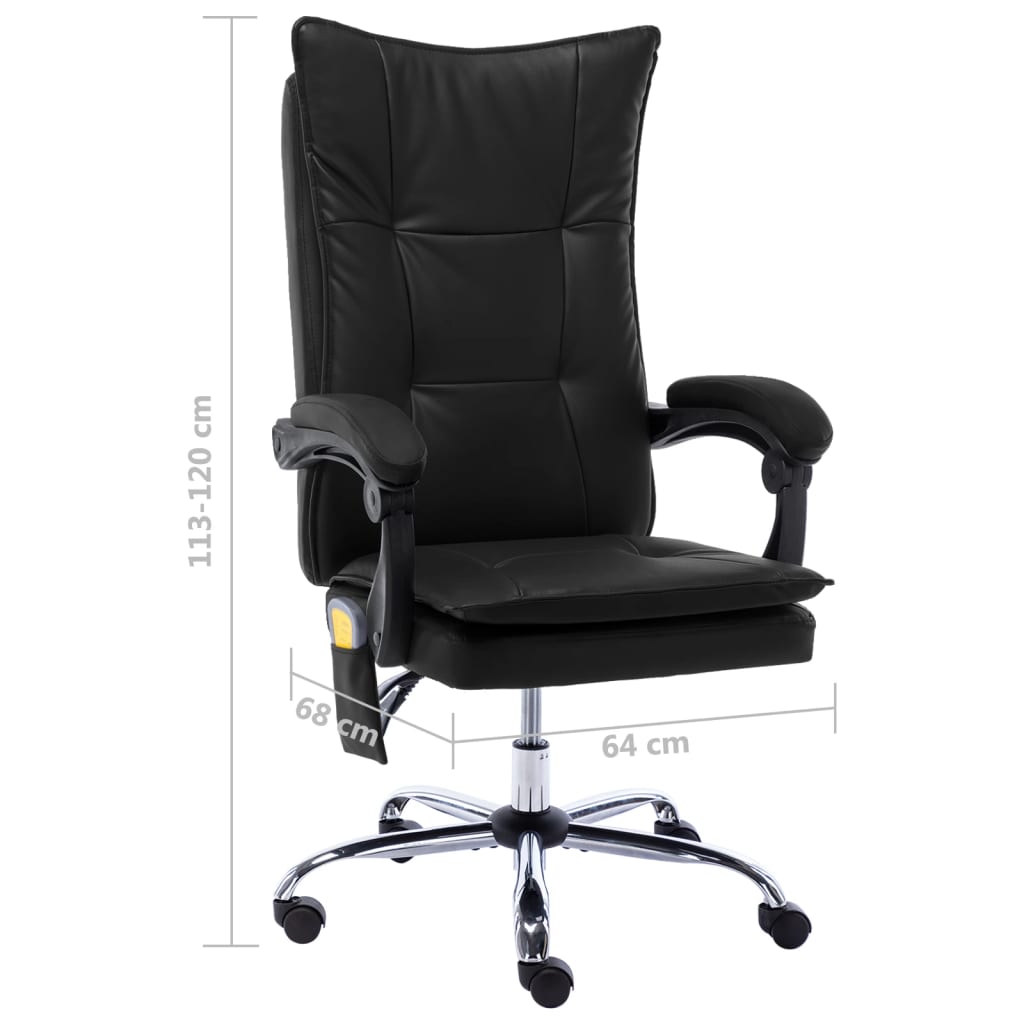 Fauteuil de bureau massant simili cuir