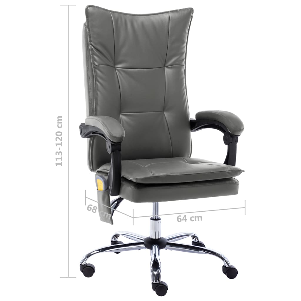 Fauteuil de bureau massant simili cuir