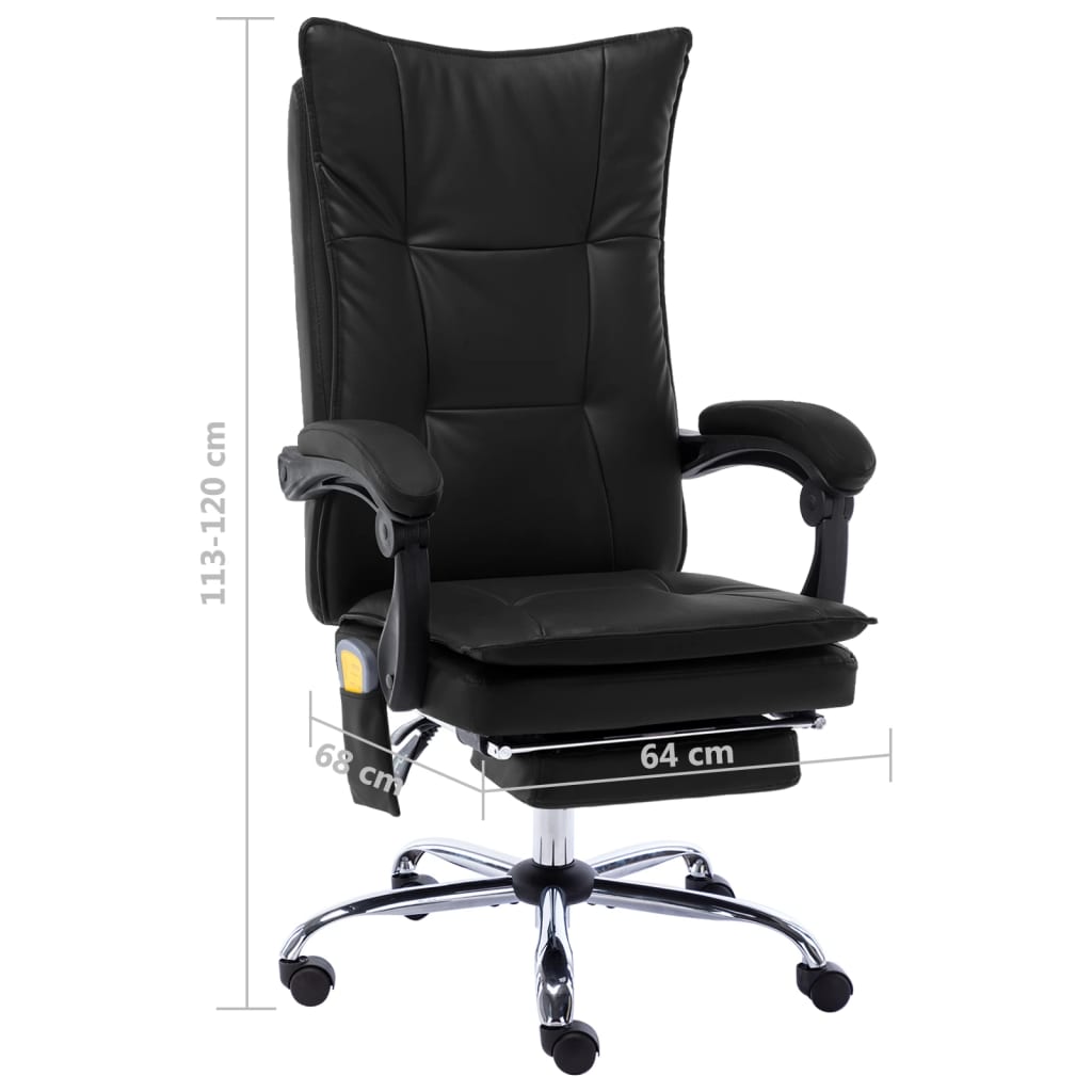 Fauteuil de bureau massant simili cuir