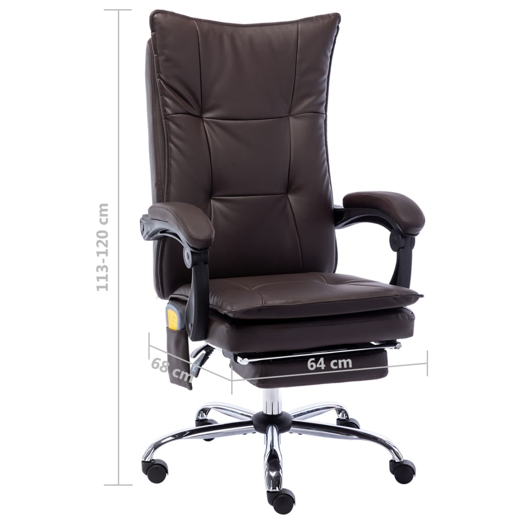 Fauteuil de bureau massant simili cuir