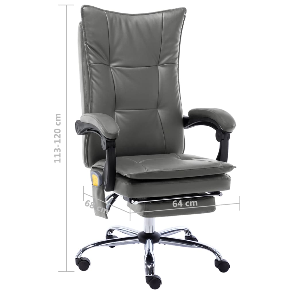 Fauteuil de bureau massant simili cuir