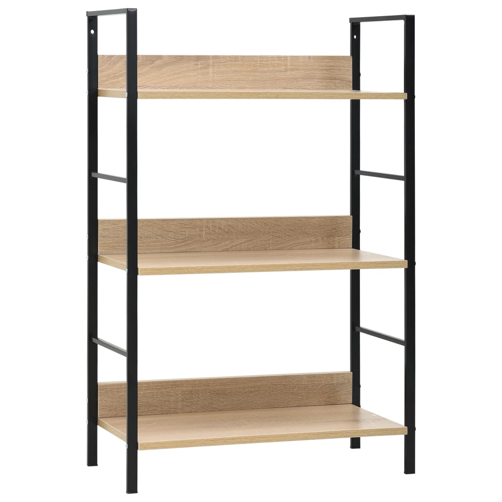 Boekenkast 4 schappen 60x27,6x124,5 cm bewerkt hout eikenkleur