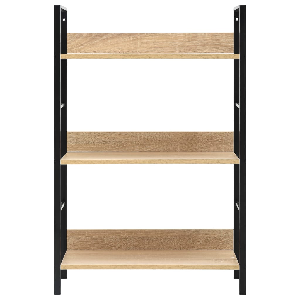 Boekenkast 4 schappen 60x27,6x124,5 cm bewerkt hout eikenkleur