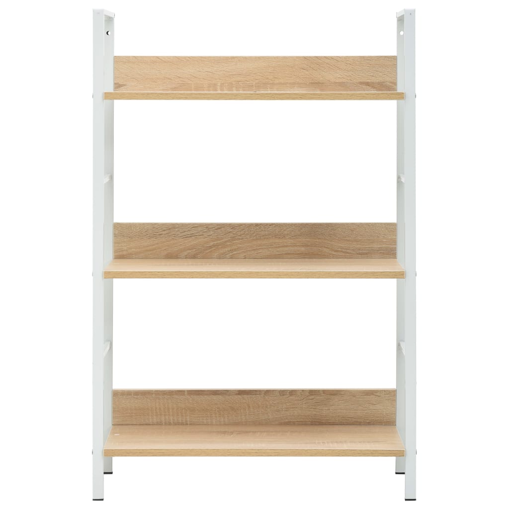 Bibliothèque 4 étagères 60x27,6x124,5 cm bois fini couleur chêne