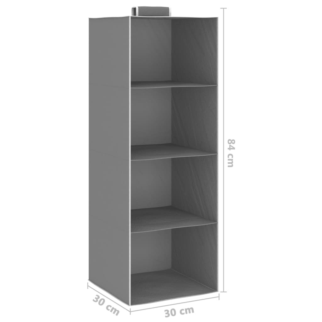 Kledingorganisers hangend 2 st met 6 schappen stof