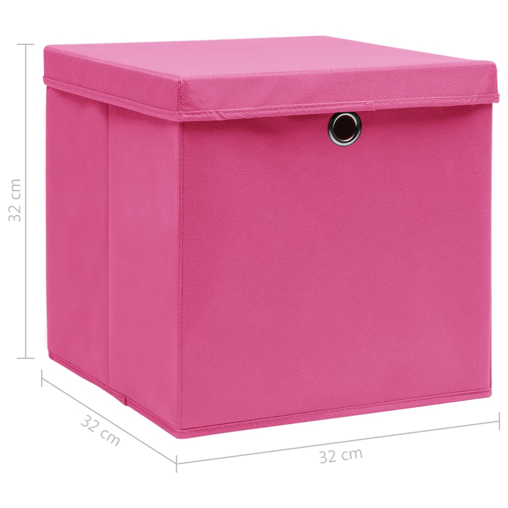 Opbergboxen 4 st 32x32x32 cm stof