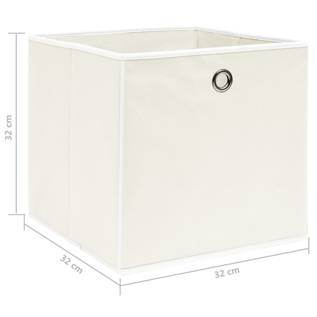 Boîtes de rangement 4 pcs 32x32x32 cm tissu