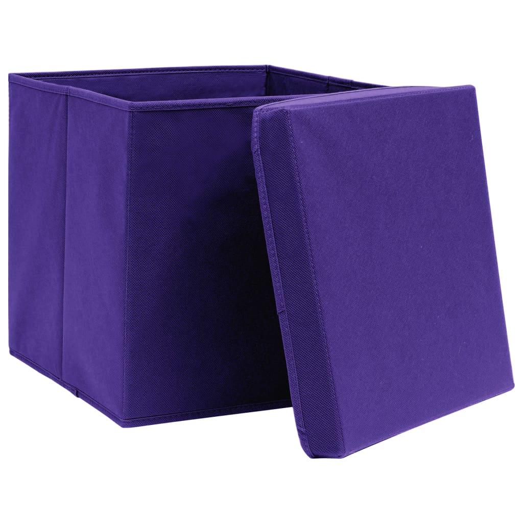 Couvercle de boîtes de rangement 4 pcs 32x32x32 cm en tissu