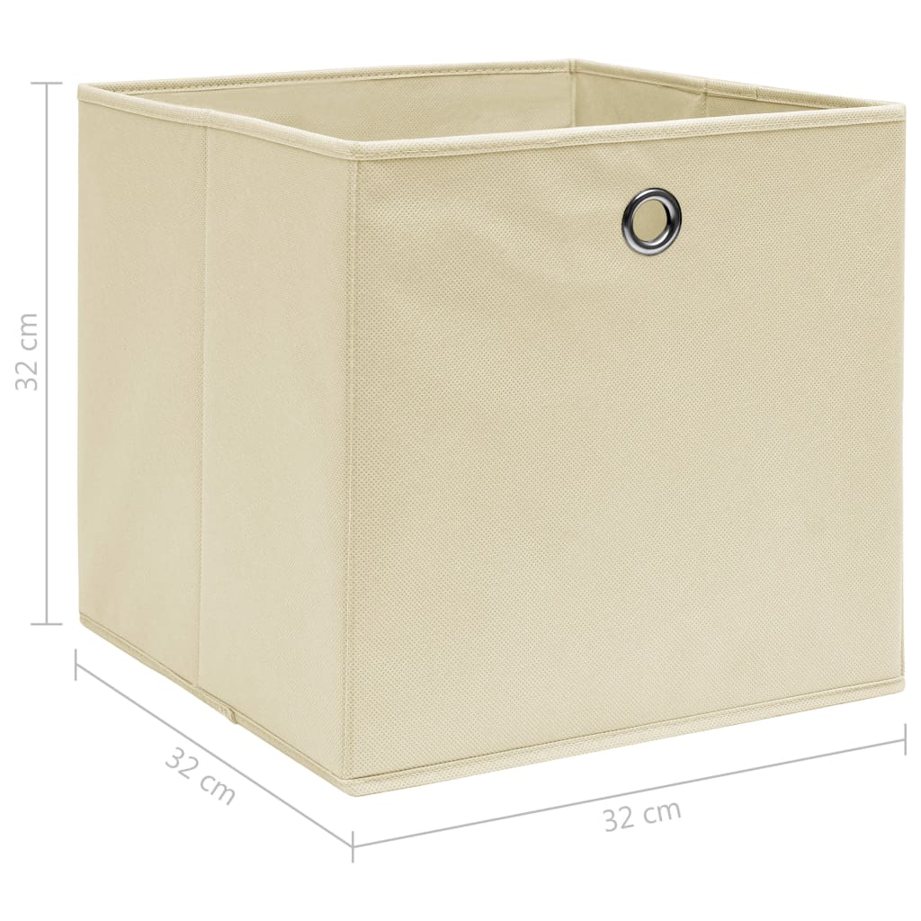 Boîtes de rangement 4 pcs 32x32x32 cm tissu