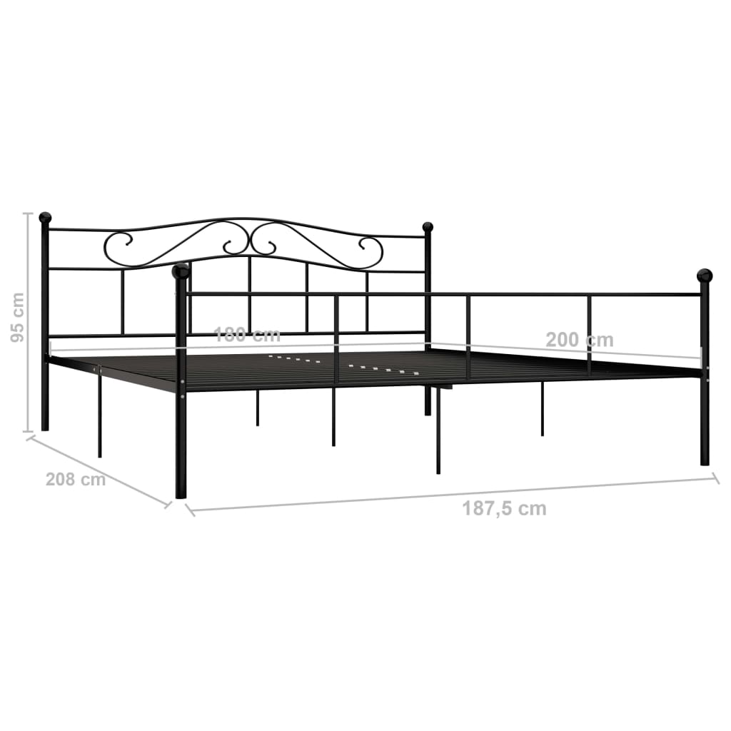 Bedframe metaal 140x200 cm