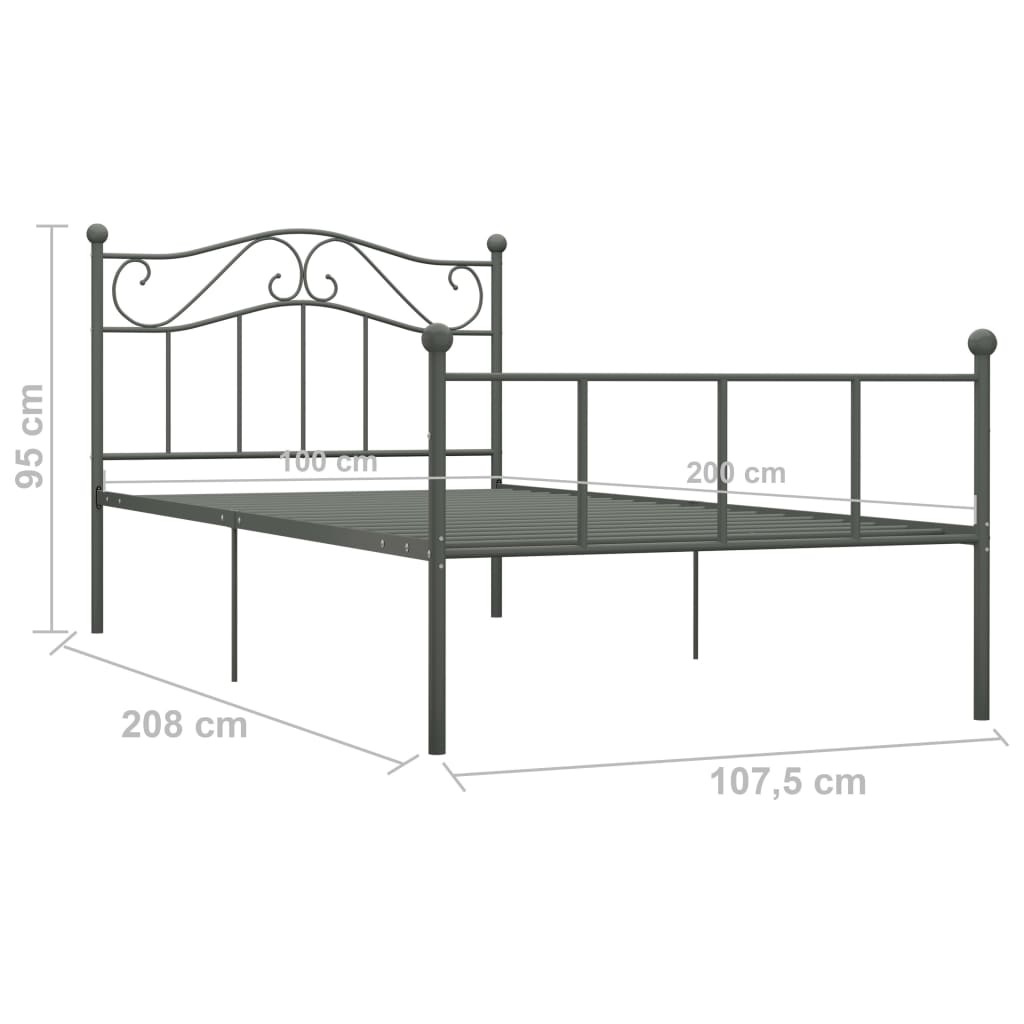 Bedframe metaal 140x200 cm