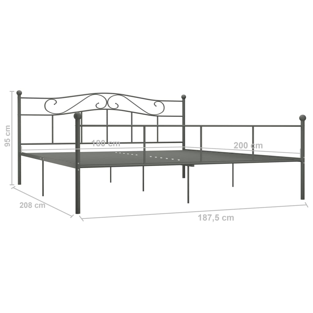 Bedframe metaal 90x200 cm