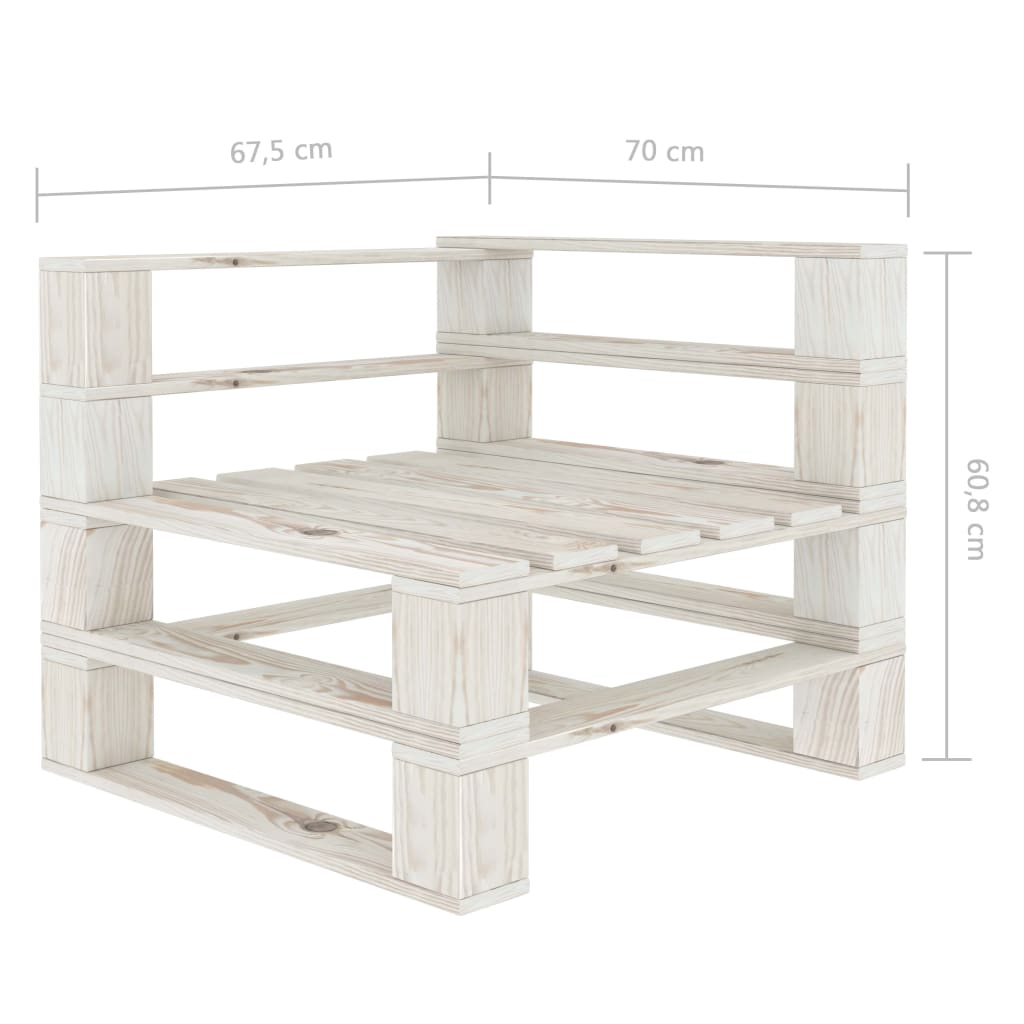 Tuinbank 2-zits met taupe kussens pallet hout