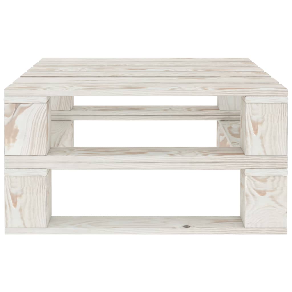 Ensemble de salon 8 pièces en bois de palette blanc