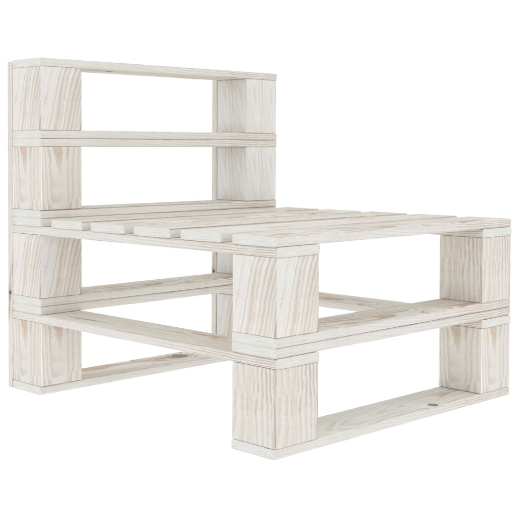 8-delige Loungeset pallet hout wit