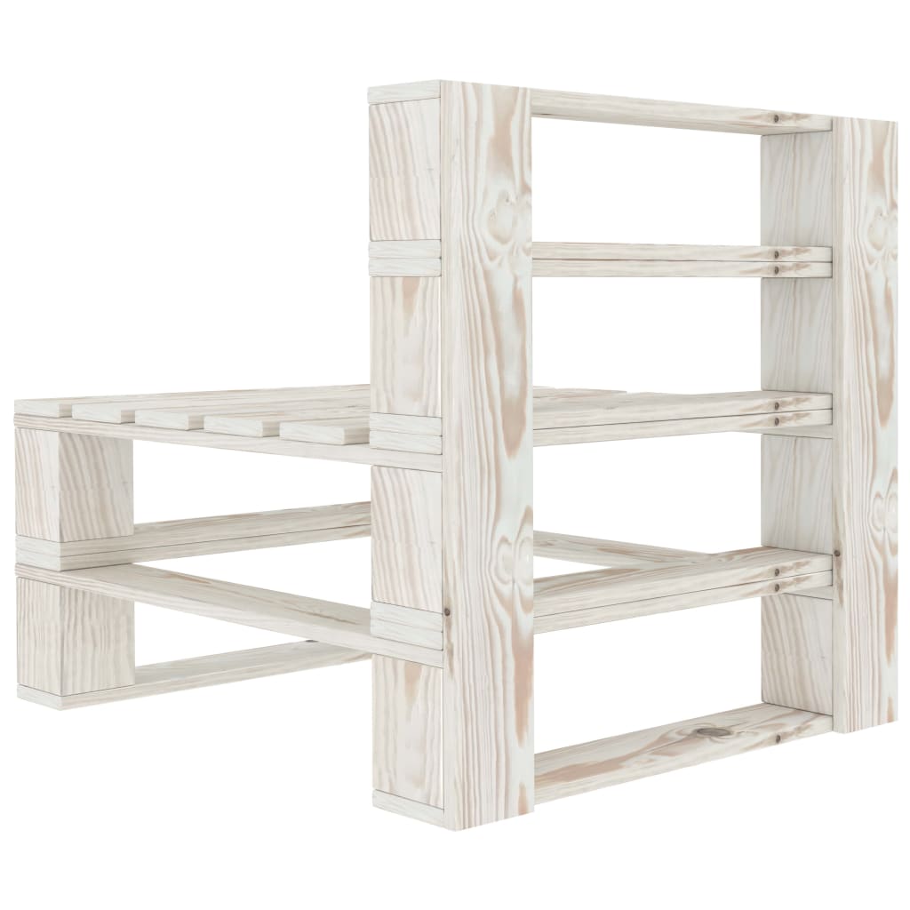 5-delige Loungeset pallet hout wit