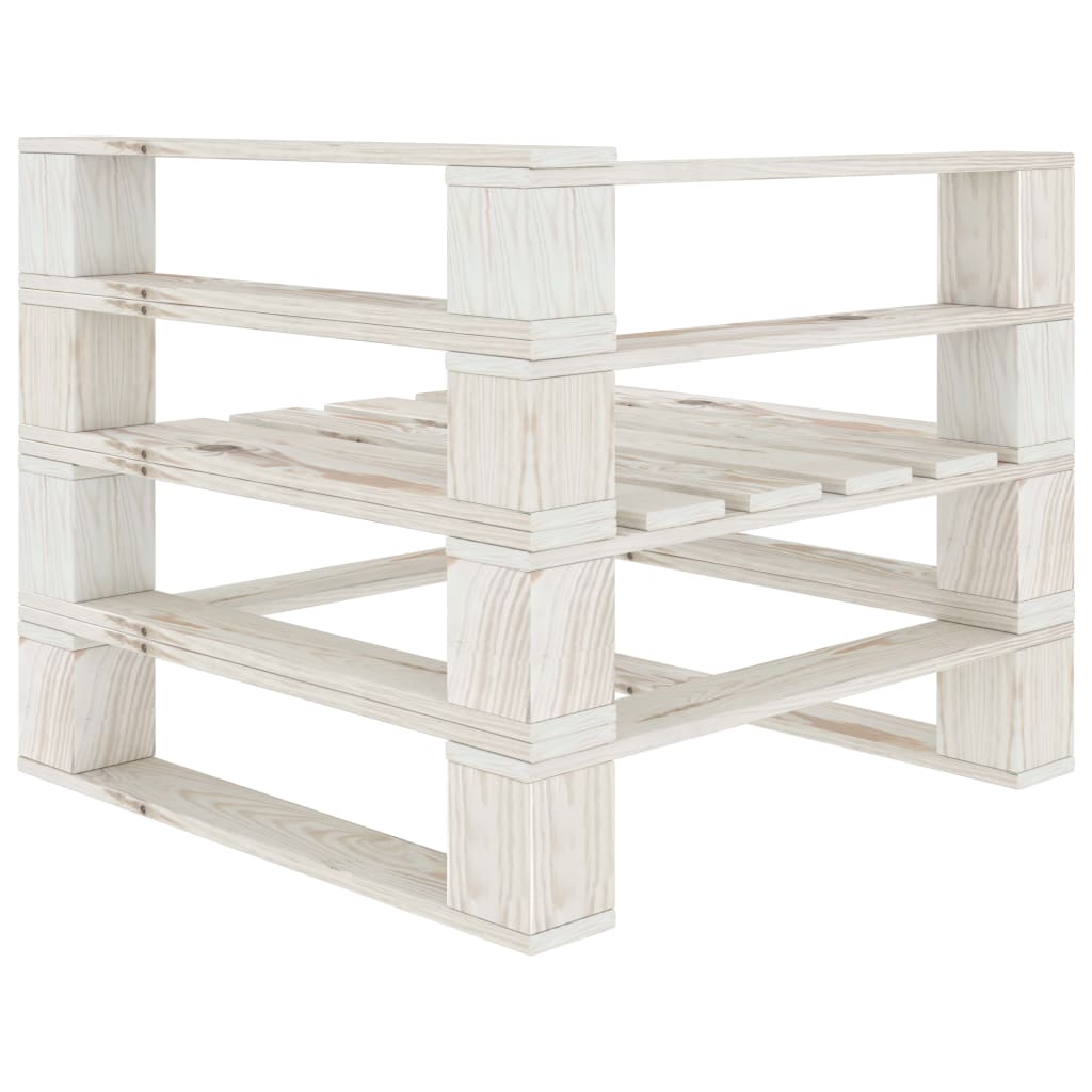 5-delige Loungeset pallet hout wit