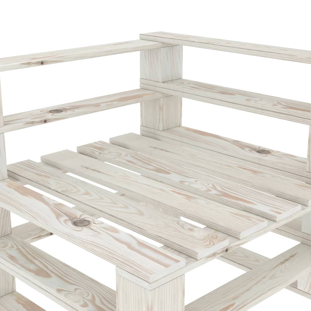 5-delige Loungeset pallet hout wit