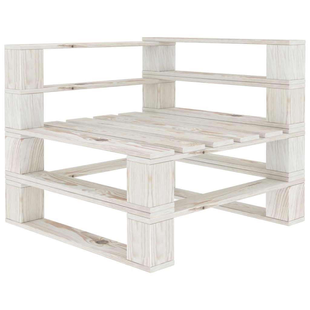 5-delige Loungeset pallet hout wit