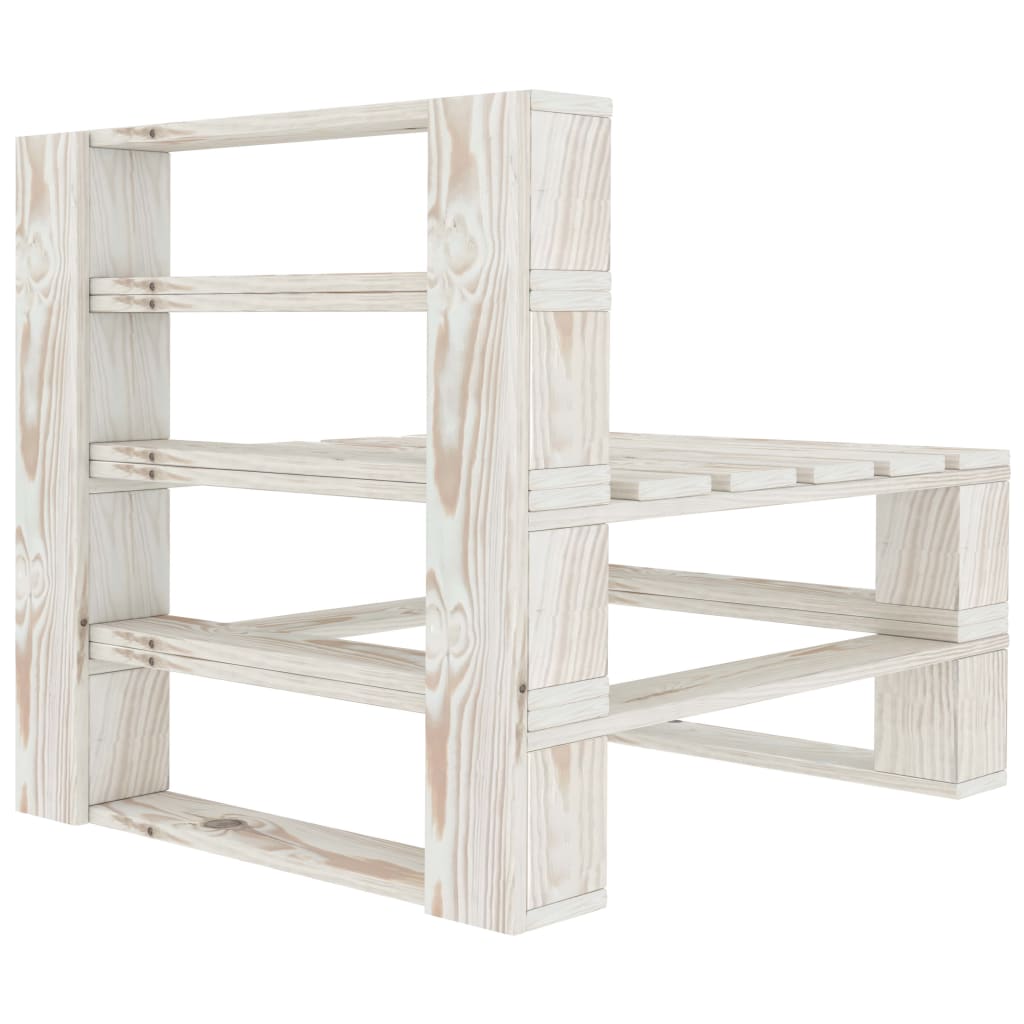 5-delige Loungeset pallet hout wit