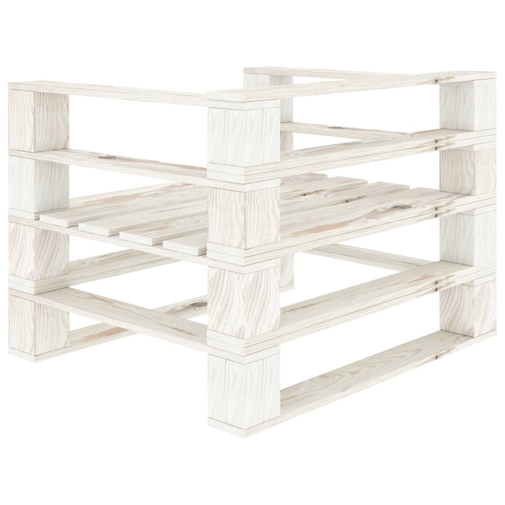 7-delige Loungeset pallet hout wit