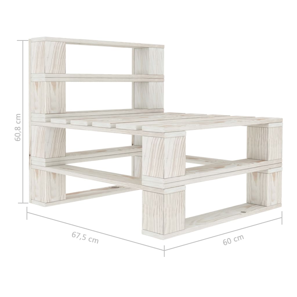 6-delige Loungeset met antracietkleurige kussens pallet hout