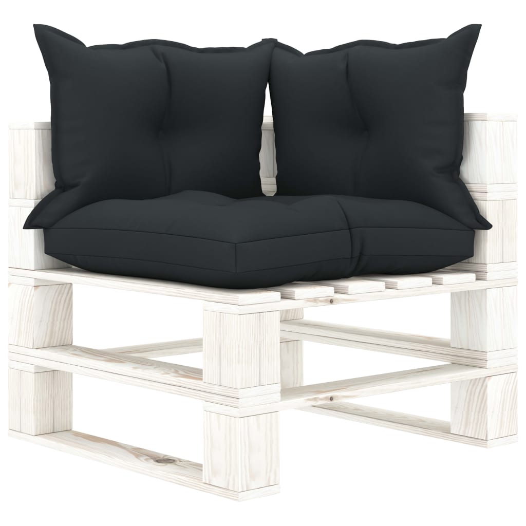 6-delige Loungeset pallet hout wit