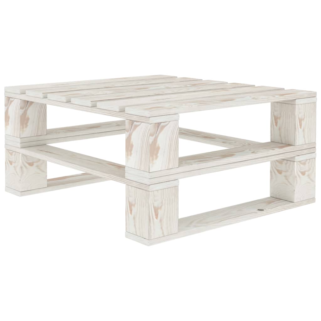 6-delige Loungeset pallet hout wit