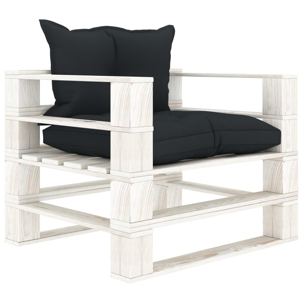 7-delige Loungeset pallet hout wit