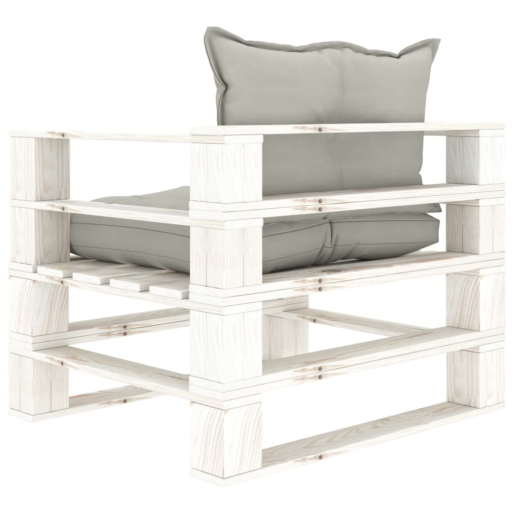 6-delige Loungeset met kussens pallet hout