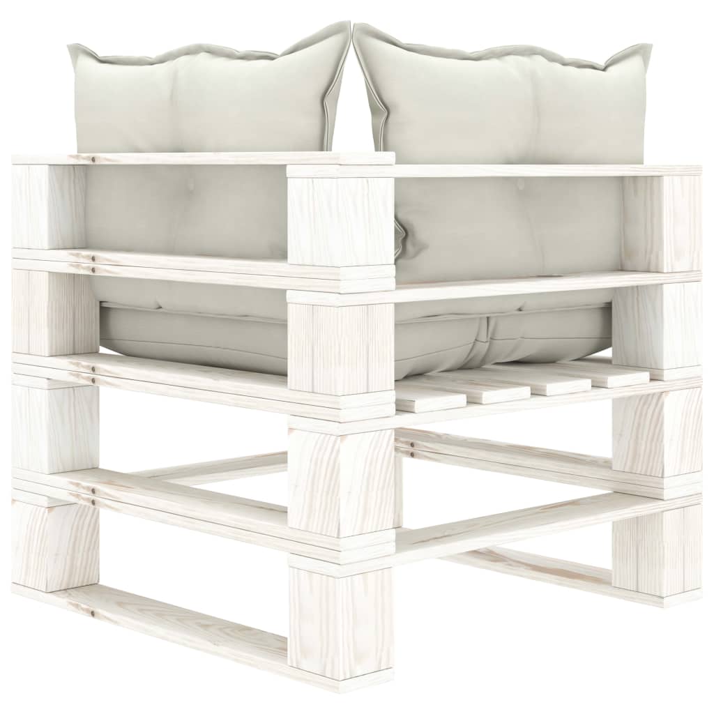 5-delige Loungeset met antracietkleurige kussens pallet hout