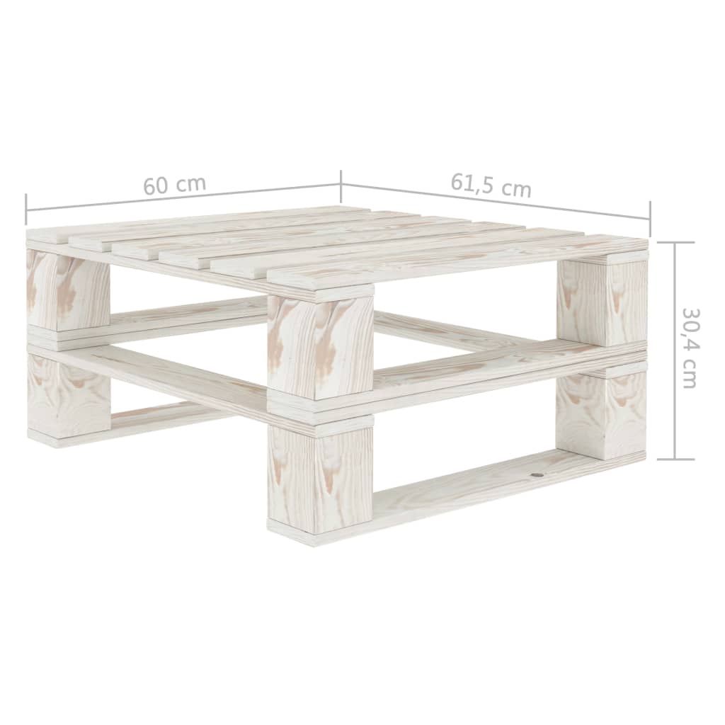 8-delige Loungeset pallet hout wit