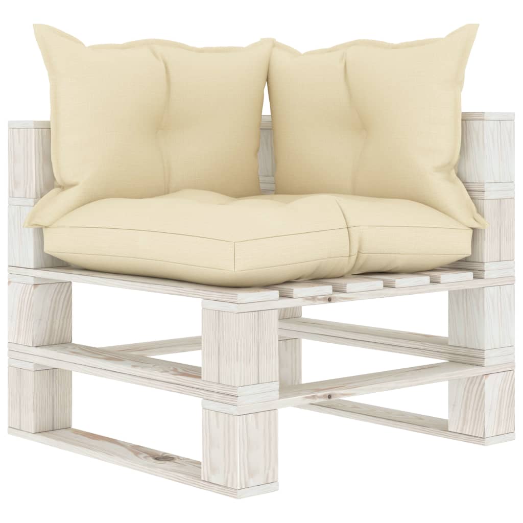 9-delige Loungeset pallet hout wit