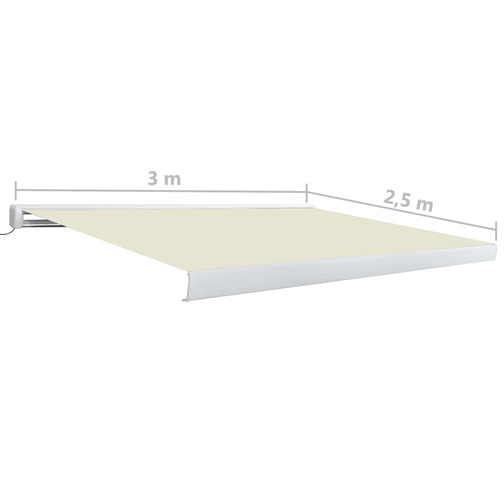 Luifel uittrekbaar 5x3 m stof aluminium