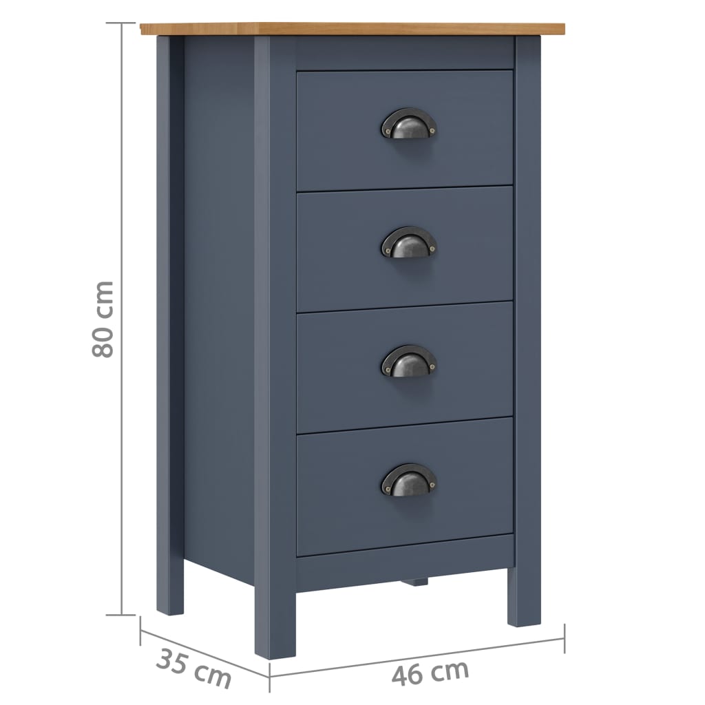 Buffet Hill 46x35x80 cm en bois de pin massif