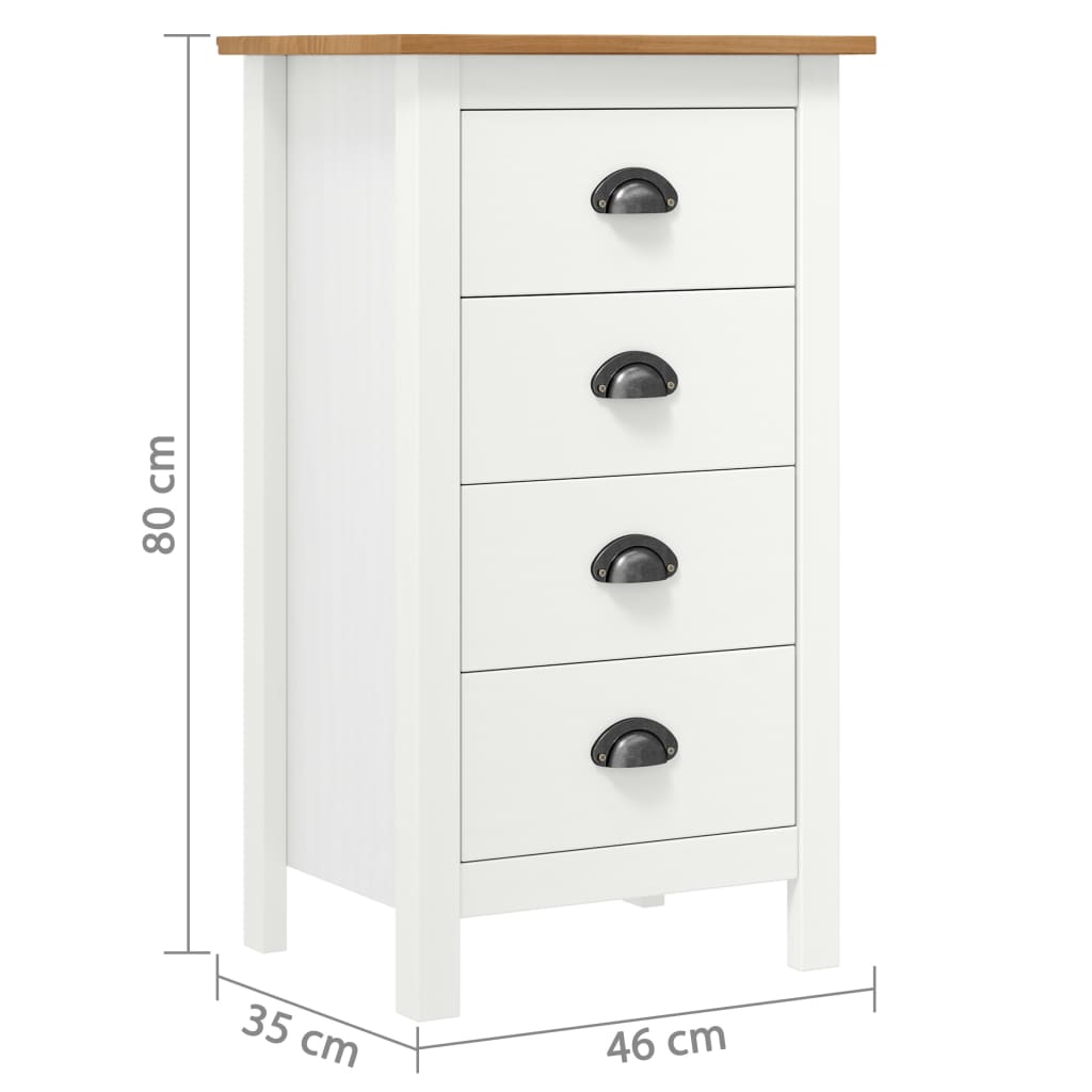 Buffet Hill 46x35x80 cm en bois de pin massif