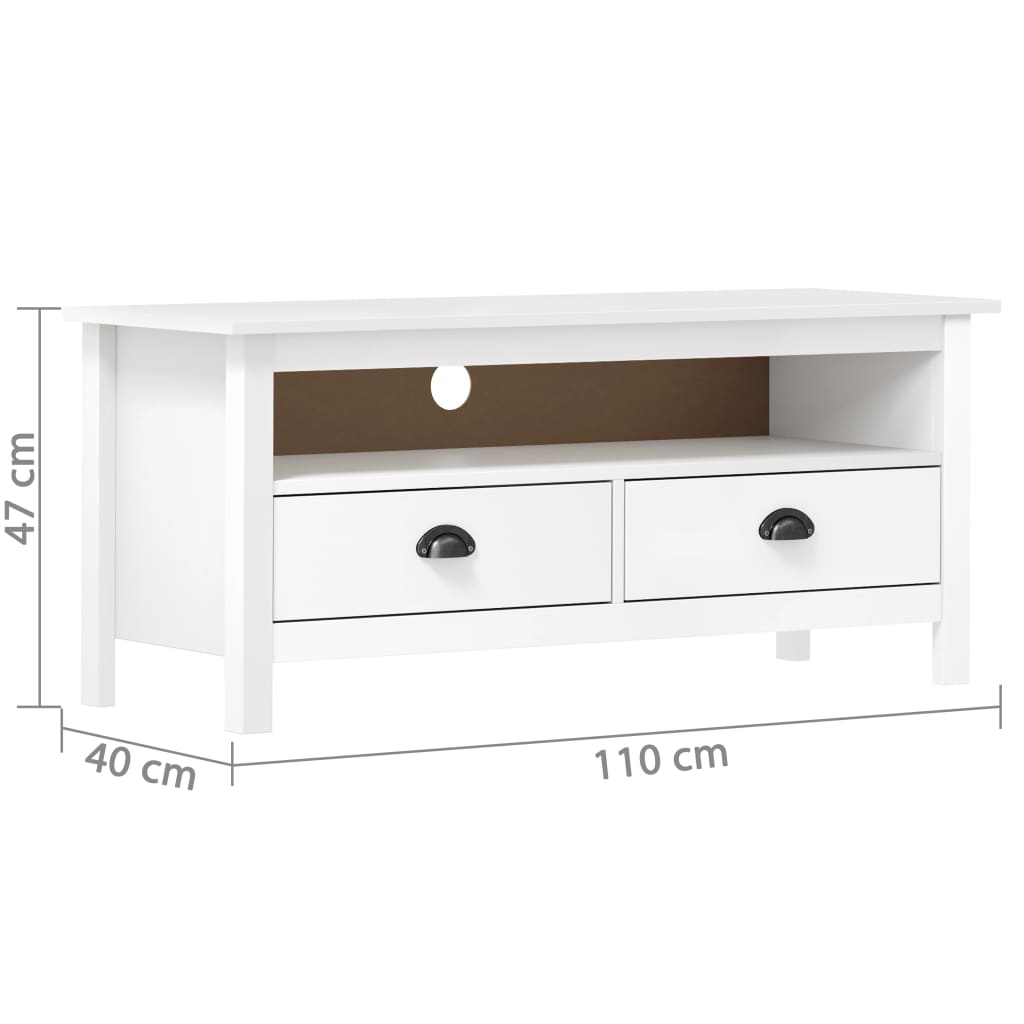 Tv-meubel Hill 110x40x47 cm massief grenenhout