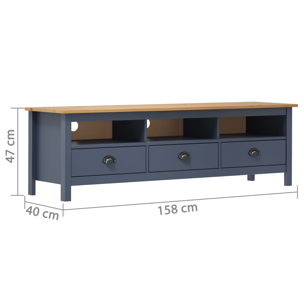 Tv-meubel Hill 158x40x47 cm grenenhout honingbruin