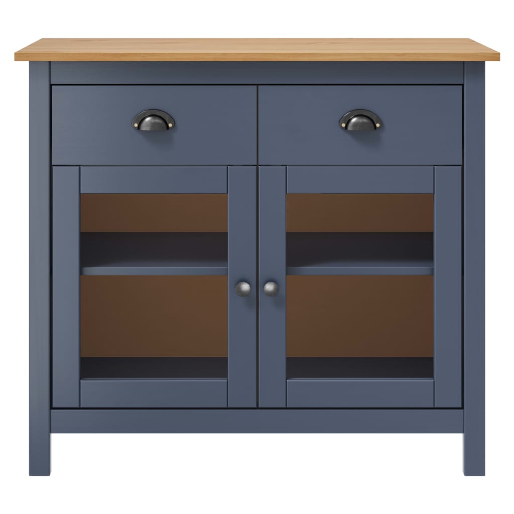 Dressoir Hill Range 90x40x80 cm massief grenenhout grijs