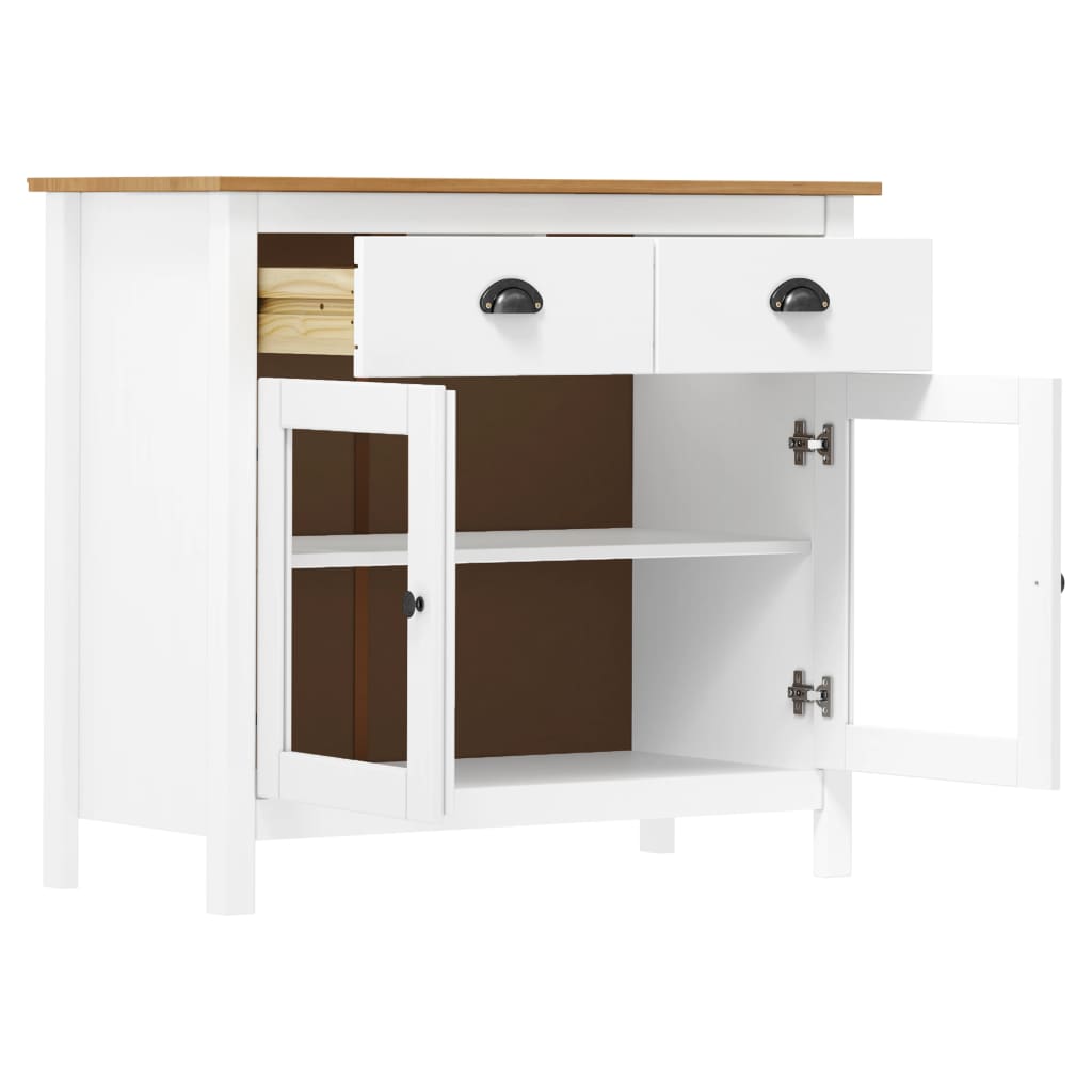 Dressoir Hill Range 90x40x80 cm massief grenenhout grijs