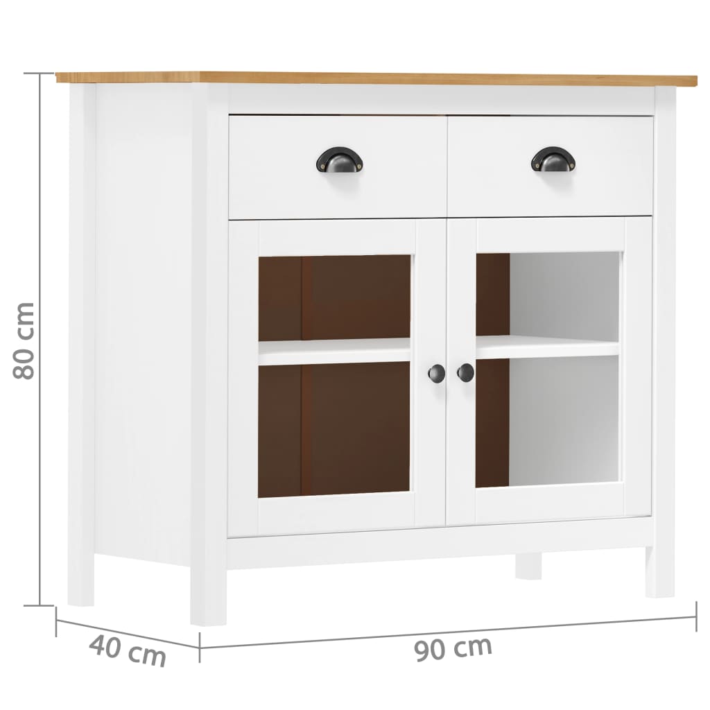 Buffet Hill Range 90x40x80 cm en bois de pin massif