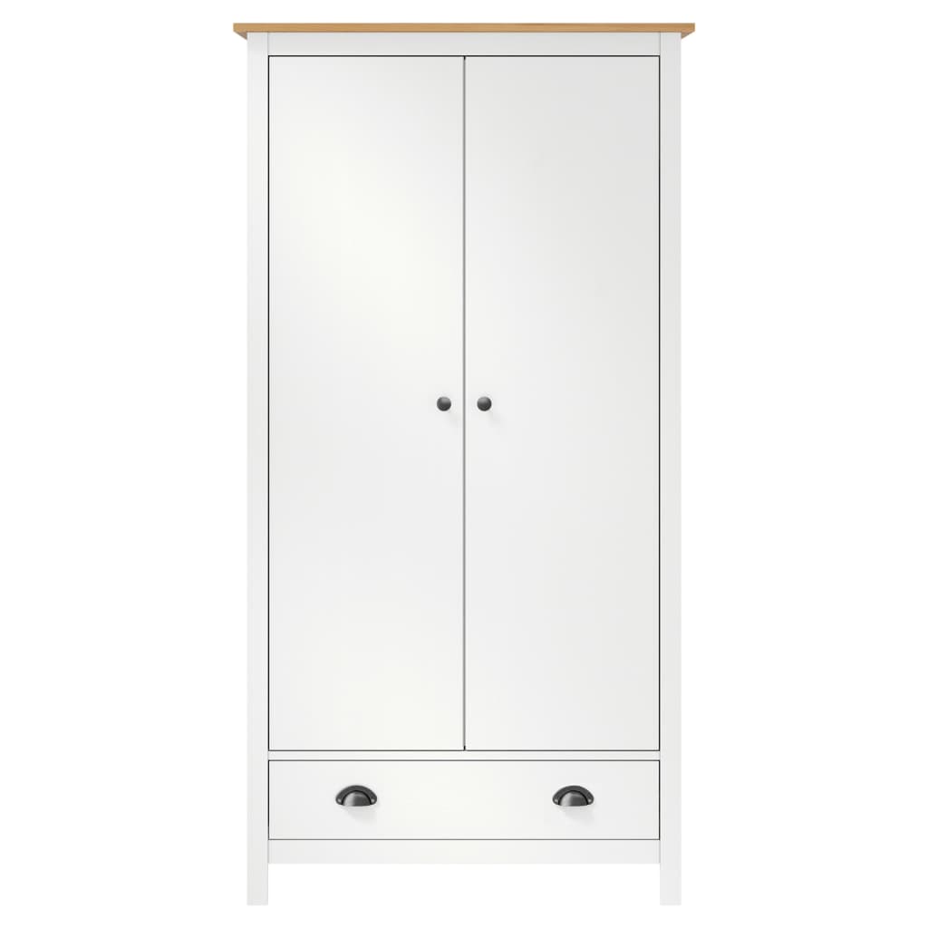 Armoire Hill 2 portes 89x50x170 cm bois de pin massif