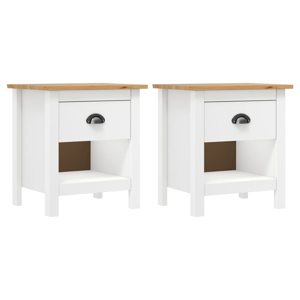 Tables de chevet 2 pcs Hill Range 46x35x49,5 cm bois de pin massif