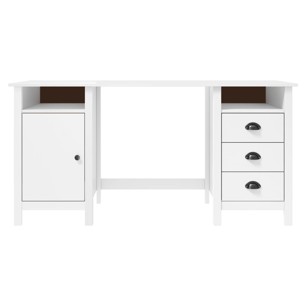 Bureau Hill 150x50x74 cm massief grenenhout grijs