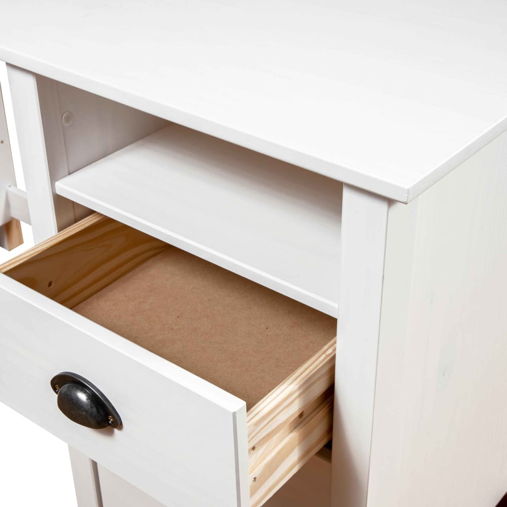 Bureau Hill 150x50x74 cm massief grenenhout grijs