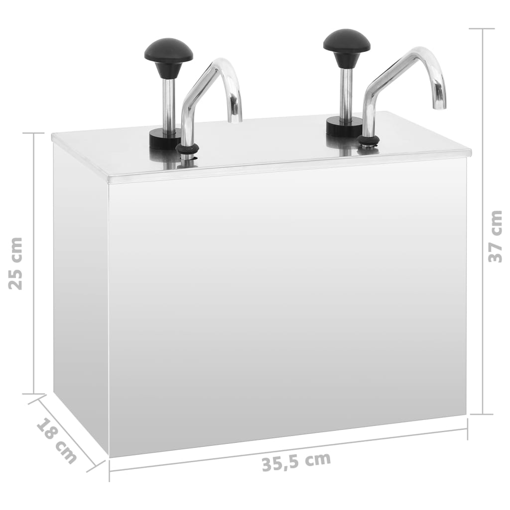 Sausdispenser 3,5 L roestvrij staal