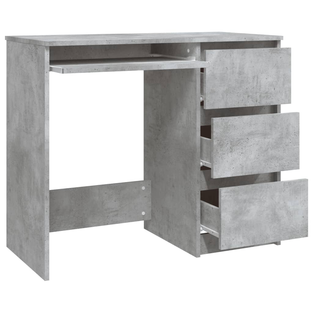 Bureau 90x45x76 cm bewerkt hout eikenkleurig