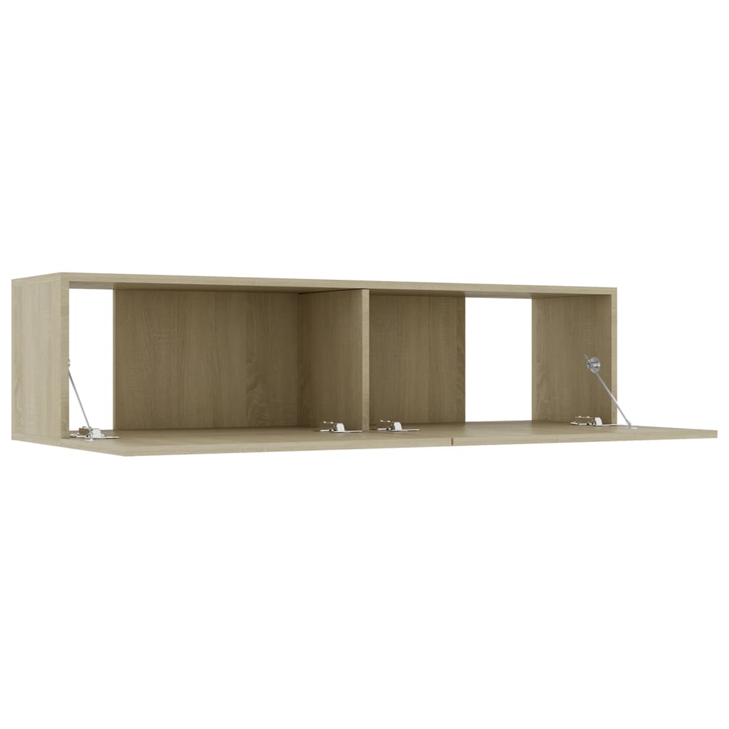 Tv-wandmeubel 120x30x30 cm bewerkt hout bruin eikenkleur